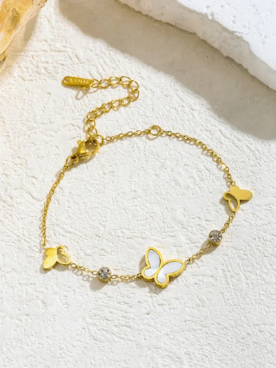 Fly Me diamond Bracelet White