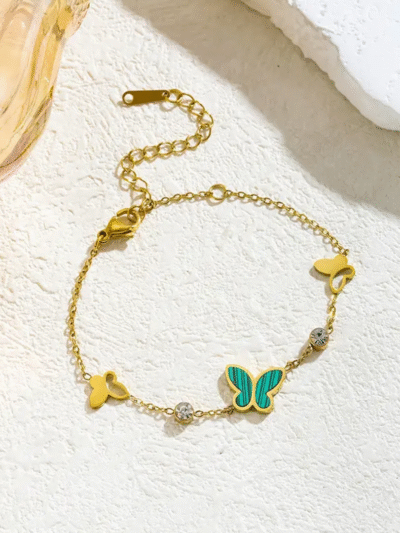 Fly Me diamond Bracelet Green