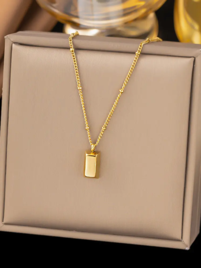 golden bar necklace