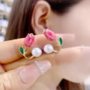 Korean flower studs