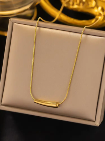 Daily wear round bar necklace