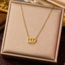 Interlock heart necklace