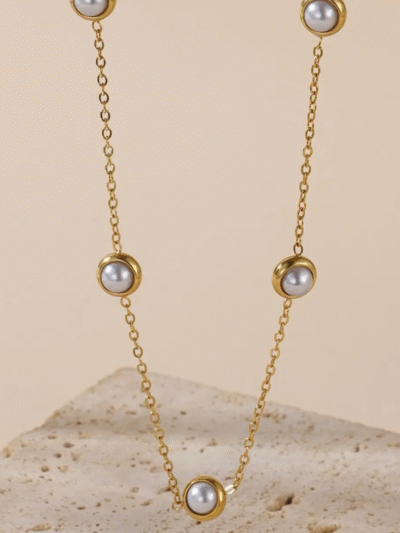 Pearl round necklace