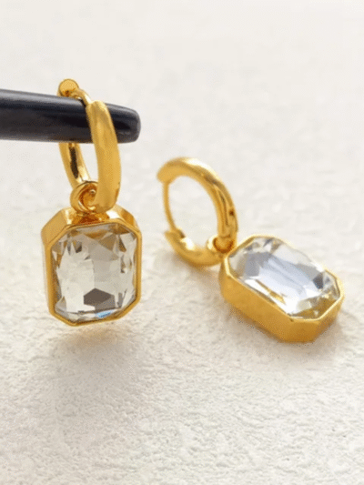 Vintage style hoops White