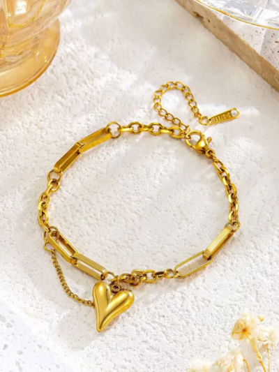 Cuban bold heart necklace