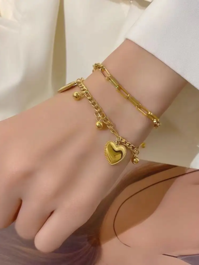 Cuban Heart Drops Luxury Bracelets