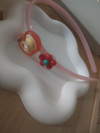 Baby head band Peach flower