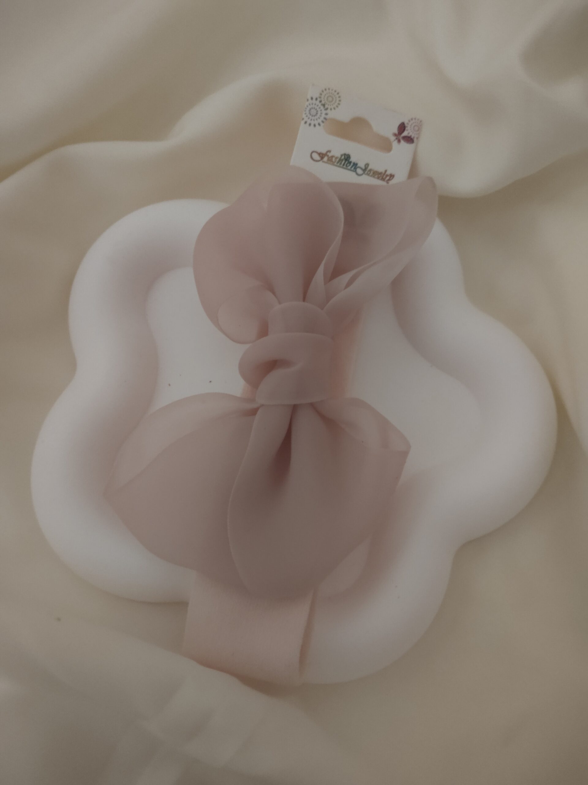 Baby head band Peach light