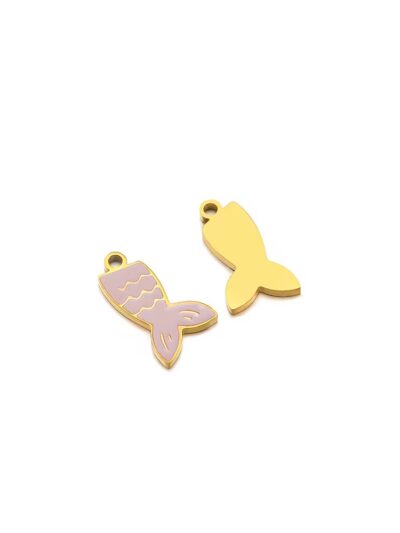 Pink fish tail charm