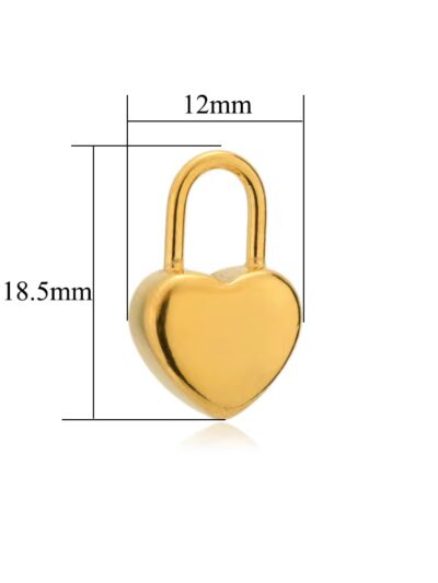 Heart lock golden charm