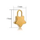 Star lock golden charm