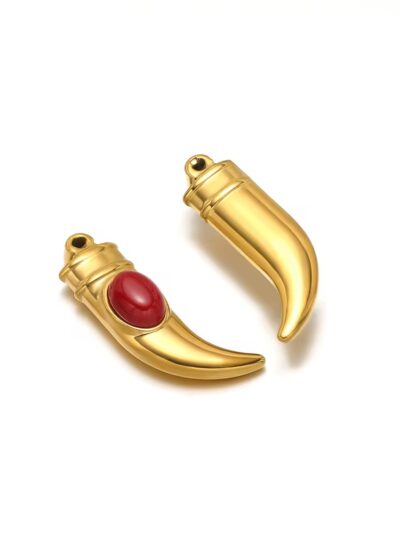Golden horned gemstone red
