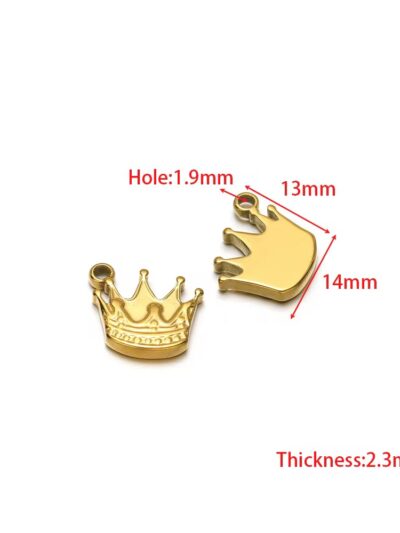 Crown golden dainty charm