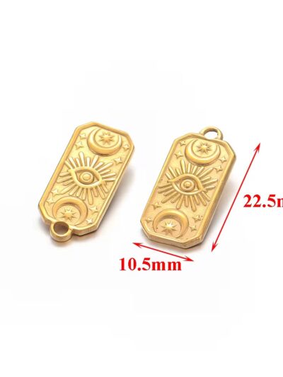 Dainty sun moon charm