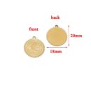 Dainty sun moon charm