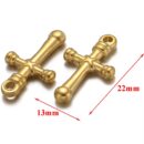 Golden dainty cross charm