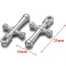 Silver dainty cross charm