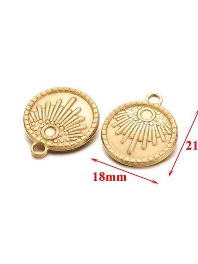 Dainty rising sun charm