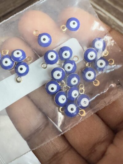 Evil eye round navy blue