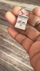 Lady of Jesus silver cross charm