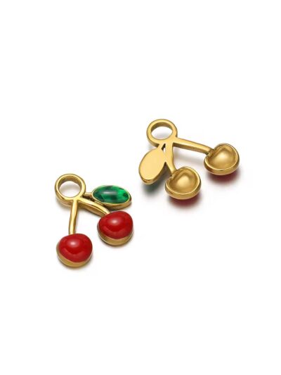 Enamel cherry charm