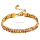 Tennis bracelet pink