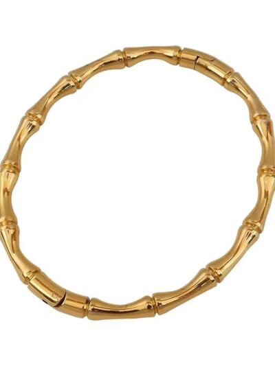 Bamboo cuff bracelet rose gold