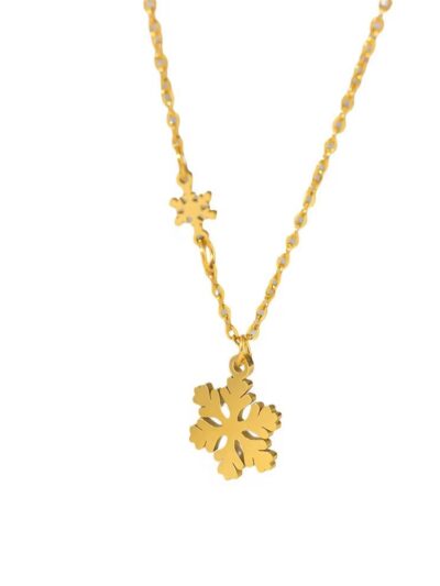 Snow flower pendant necklace