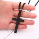 Stainless Steel Cross NeckChain Black/Silver