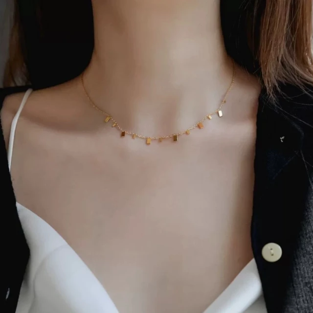 Gogem rectangle tassel necklace - Image 2