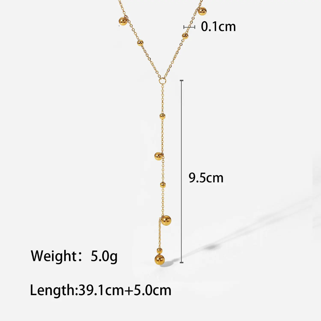 Liquid Gold Drop Y necklace - Image 7