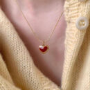 Mia Sweetheart Necklace in Red