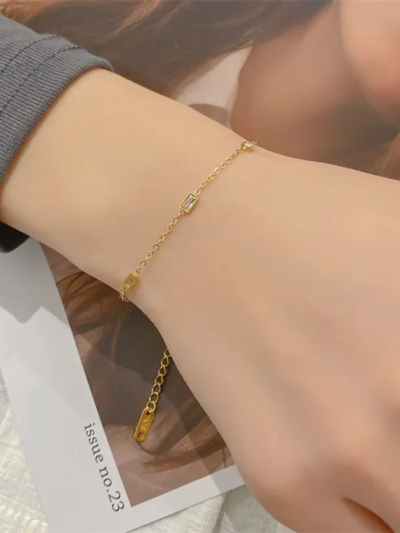 Small Rec Zirconia Bracelets