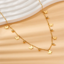 Golden Butterfly tassels necklace