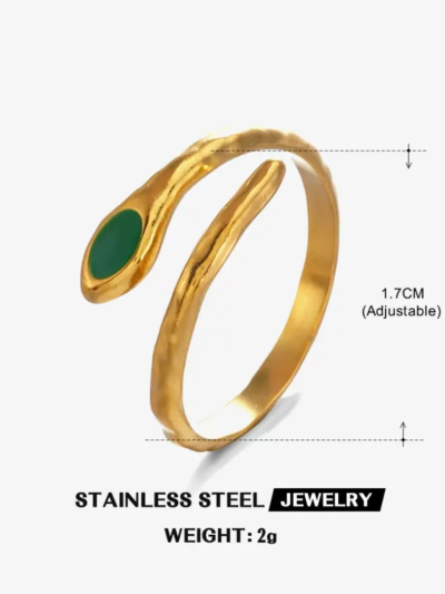 Adjustable Serpent rings - Killer Green