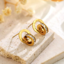 Roman numeral zircona Studs