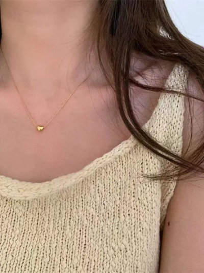 Mini bubble sweetheart necklace