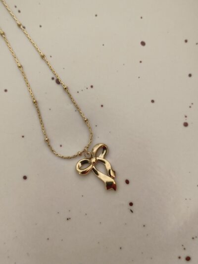 Bow necklace-2