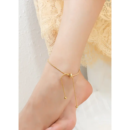 Adjustable draw string snake bone anklets, in pair