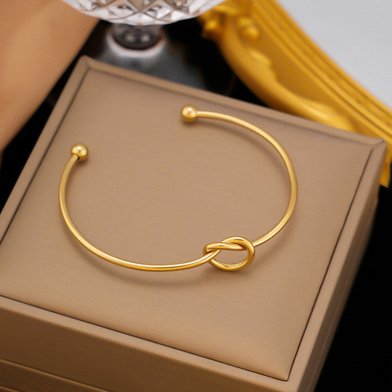 Knotted Cuff Bracelet with Ball closure - Image 10