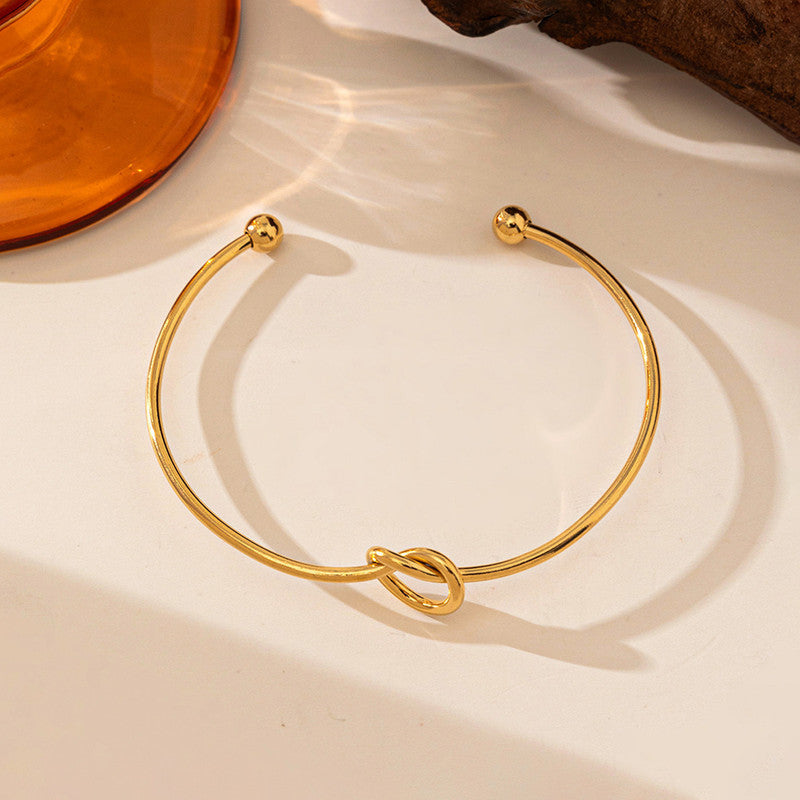 Knotted Cuff Bracelet with Ball closure - Image 6
