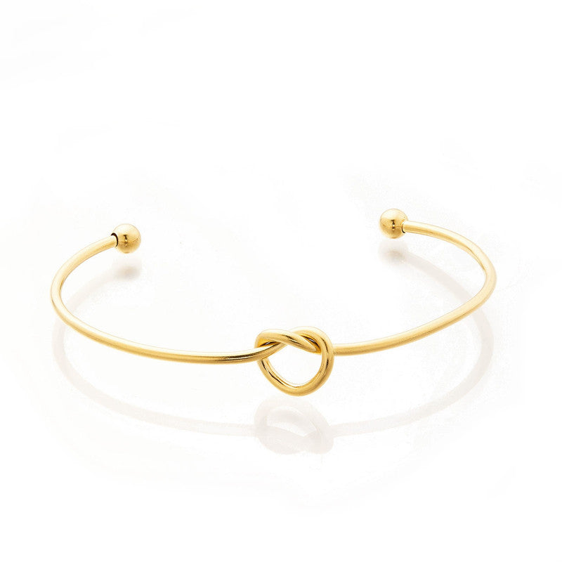 Knotted Cuff Bracelet with Ball closure - Image 2