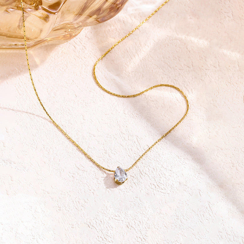 Tear Drop White Solitaire - Image 7