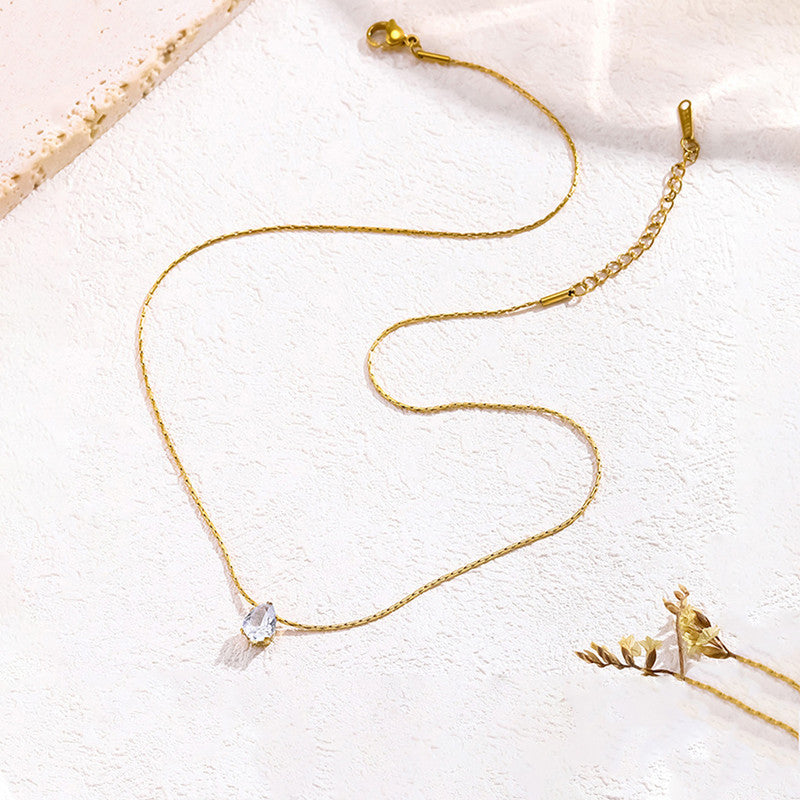 Tear Drop White Solitaire - Image 5