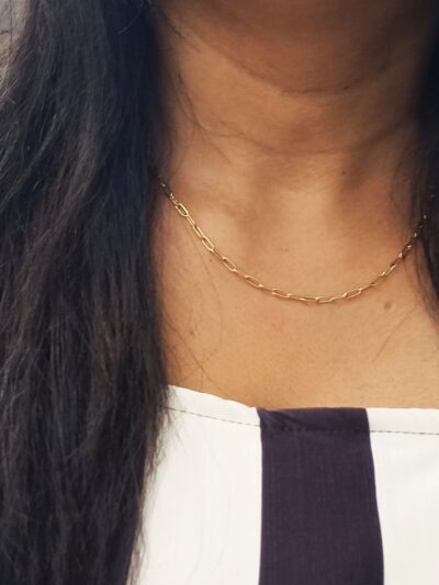 Paper clip chin necklace Mid