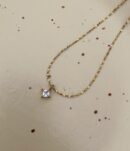 Diamond zirconia White Necklace