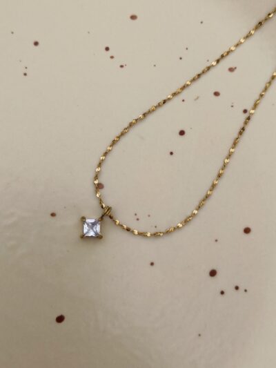 Diamond zirconia White Necklace