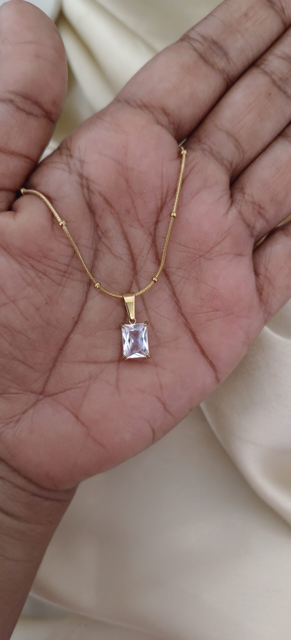 Ice block necklace Premium Zirconia