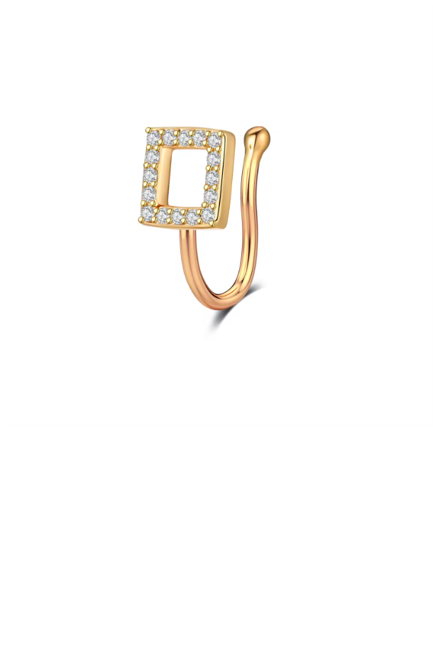 Non piercing Square Nose pin- Single
