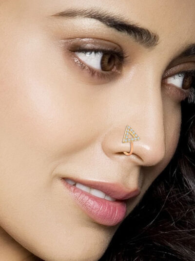 Non piercing Trio Nose pin- Single